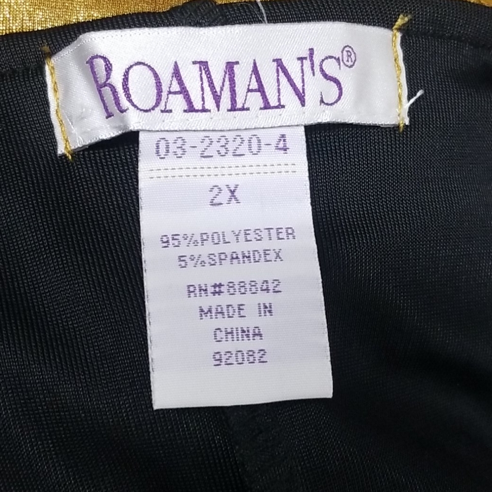 🎉HP🎉Roaman's Black and Gold Dress - Picture 5 of 6